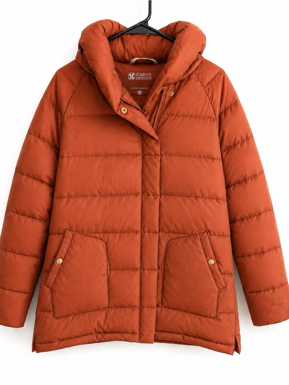 Carve Designs Kids Puffer Jacket - Rust Orange